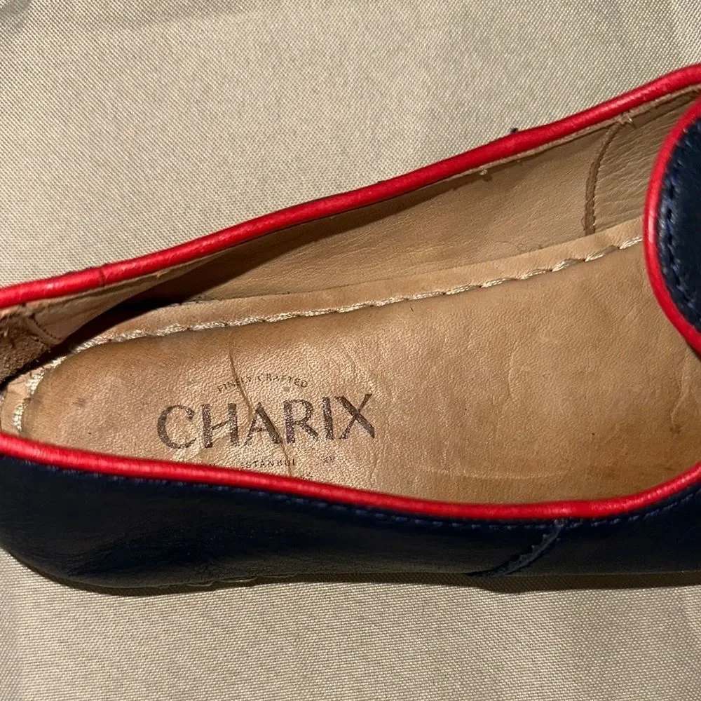 CHARIX Navy/Red Slip-On Loafers Size 40 - Picture 8 of 10